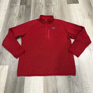 Patagonia Men’s L Better Sweater  Fleece Pullover 1/4 Zip Red